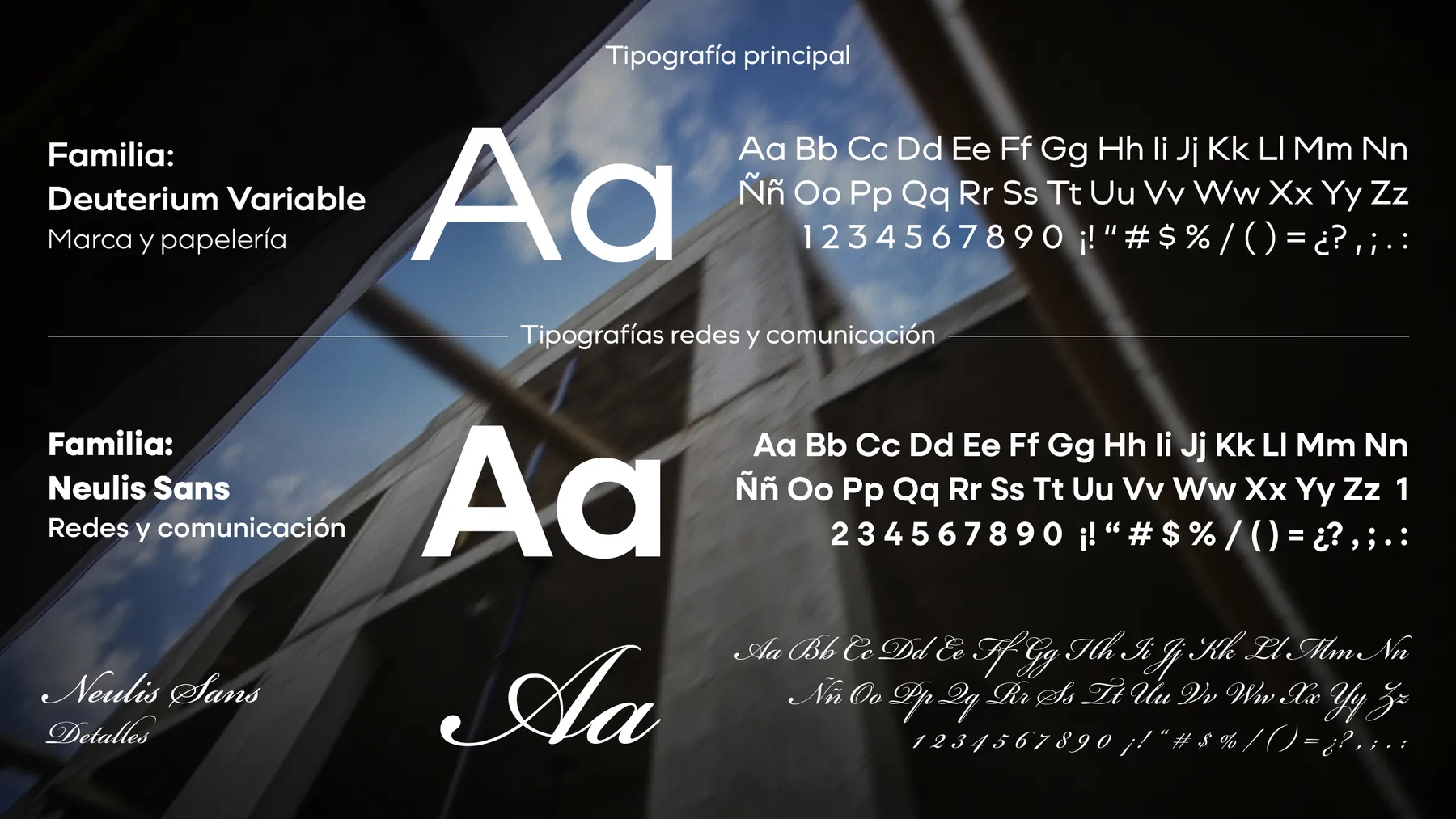Tipografías Deuterium Variable y Neulis Sans