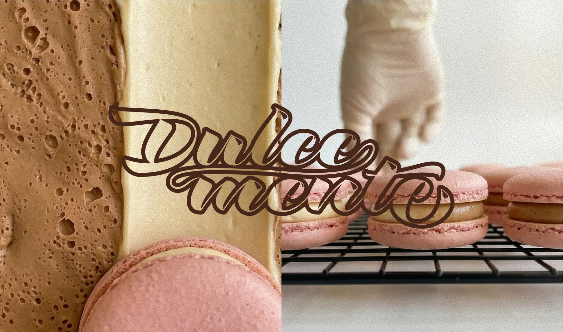 Logo en trazo sobre macarons