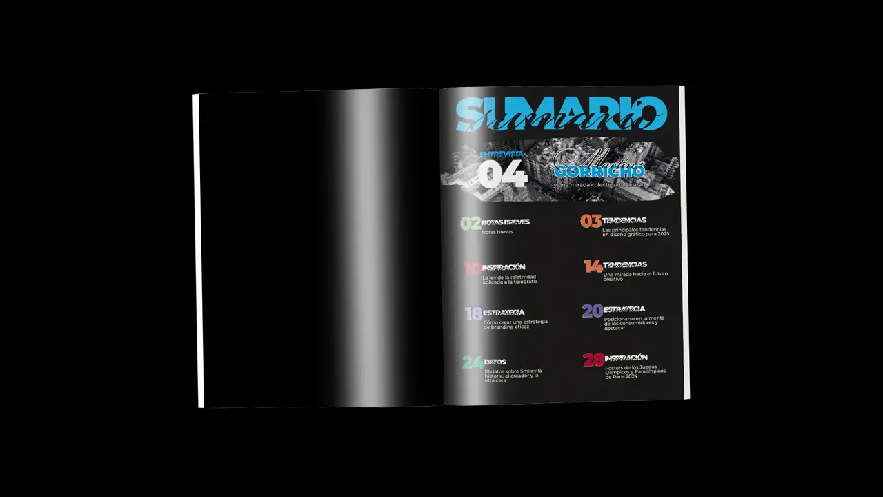 Animación pasando las páginas de la revista