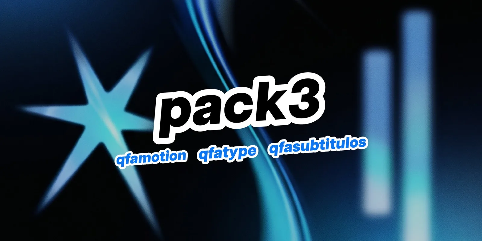 Portadas de qfatype, qfamotion y qfasubtitulos juntas
